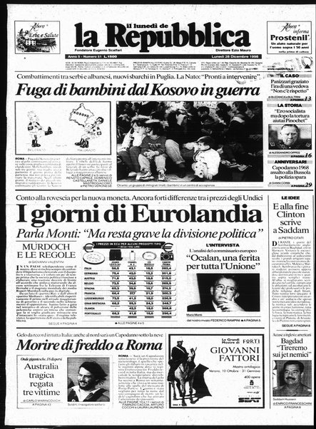 Il lunedì de La repubblica